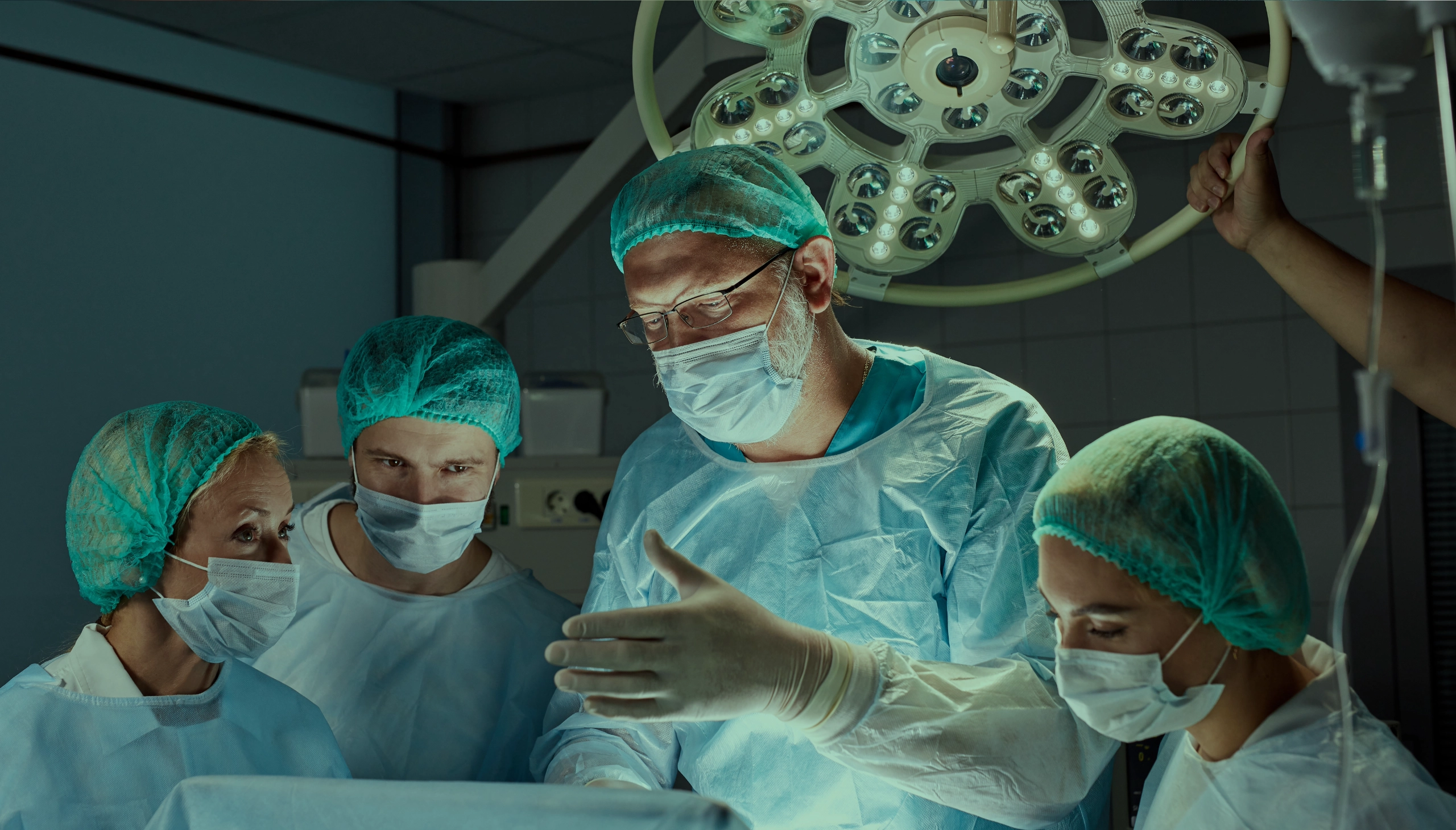 healthcare staff on surgery room
